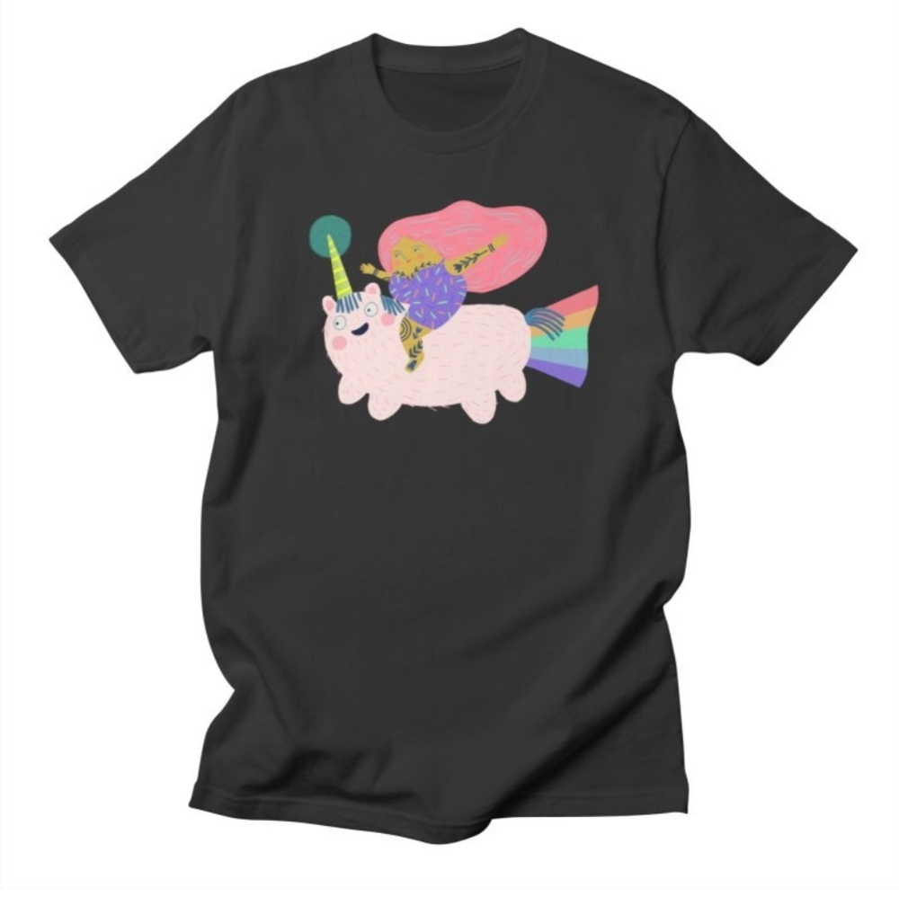 Whimsical Unicorn Graphic T-shirt 🦄